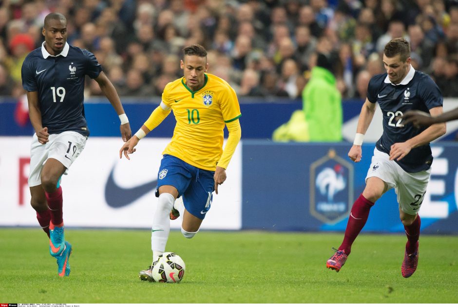 Prancūzijos futbolo rinktinė pralaimėjo Brazilijos vienuolikei