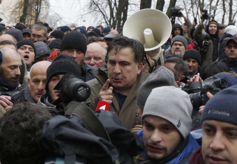 M. Saakašvilio šalininkams nepavyko užimti pastato Kijevo centre