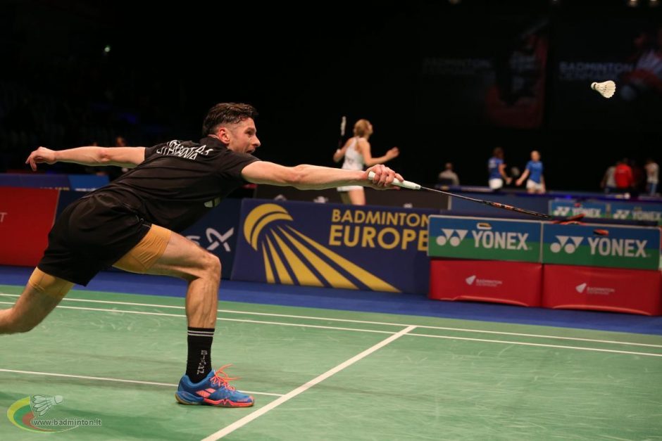 K. Navickas Europos badmintono čempionate užėmė 9 vietą