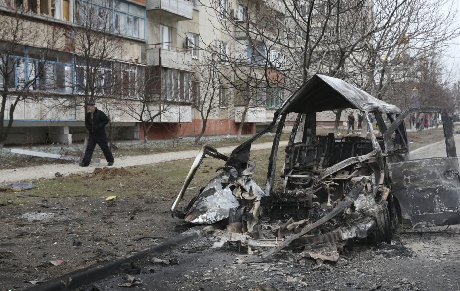 JT: raketų atakos taikinys Mariupolyje buvo civiliai gyventojai
