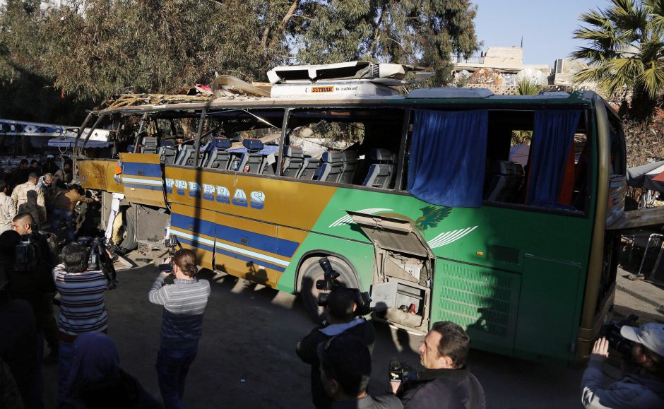 Sirijos sostinėje per sprogimą autobuse žuvo šeši žmonės