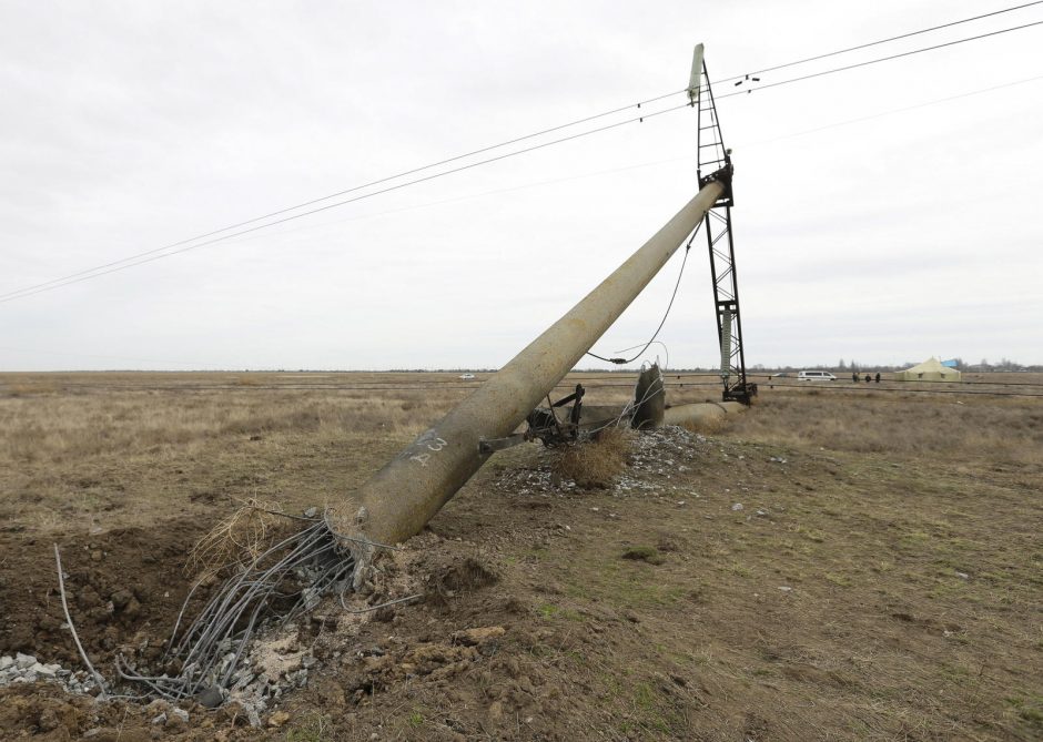 Kryme tęsiasi elektros tinklų krizė, o Rusija grasina nutraukti dujų tiekimą Ukrainai