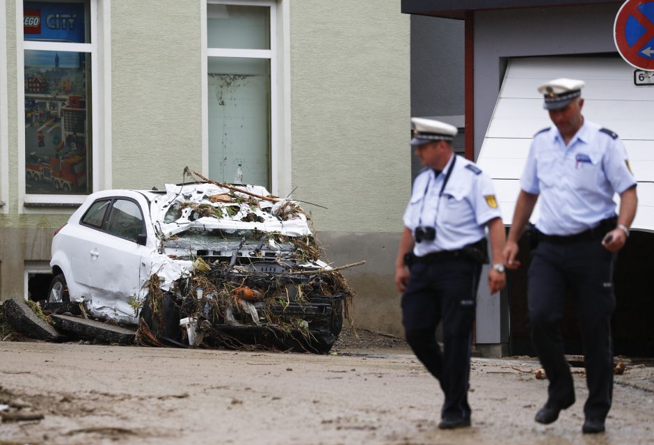 Vokietijoje per liūčių sukeltus potvynius žuvo bent trys žmonės