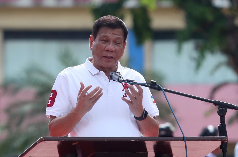 Filipinų prezidentas paaiškino, kodėl reikia mirties bausmės