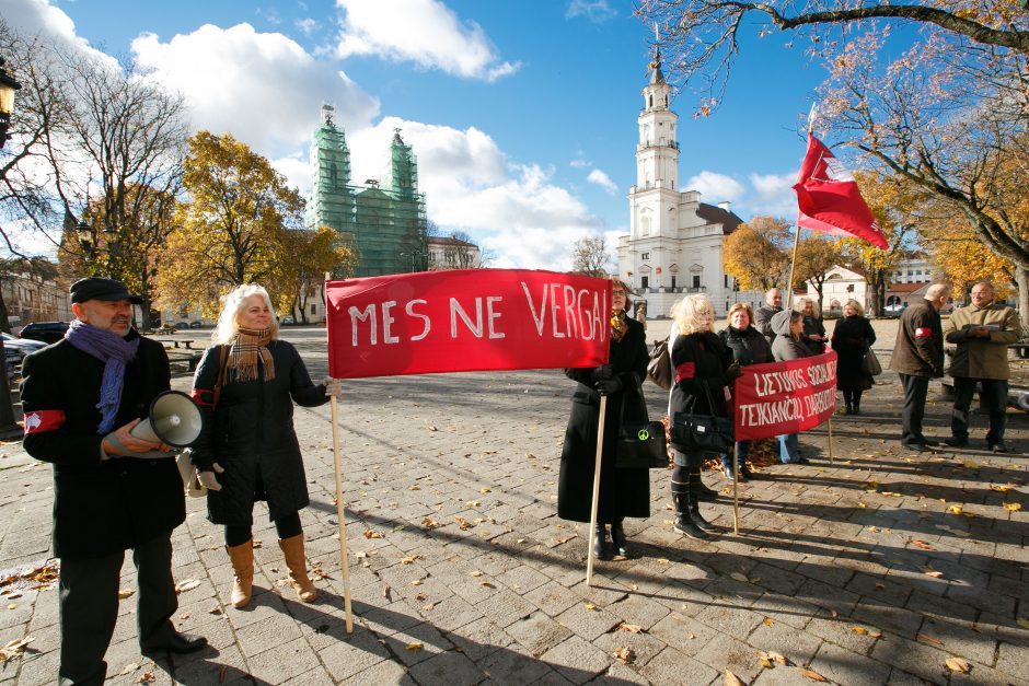 Protestai dėl Darbo kodekso atvilnijo iki Kauno