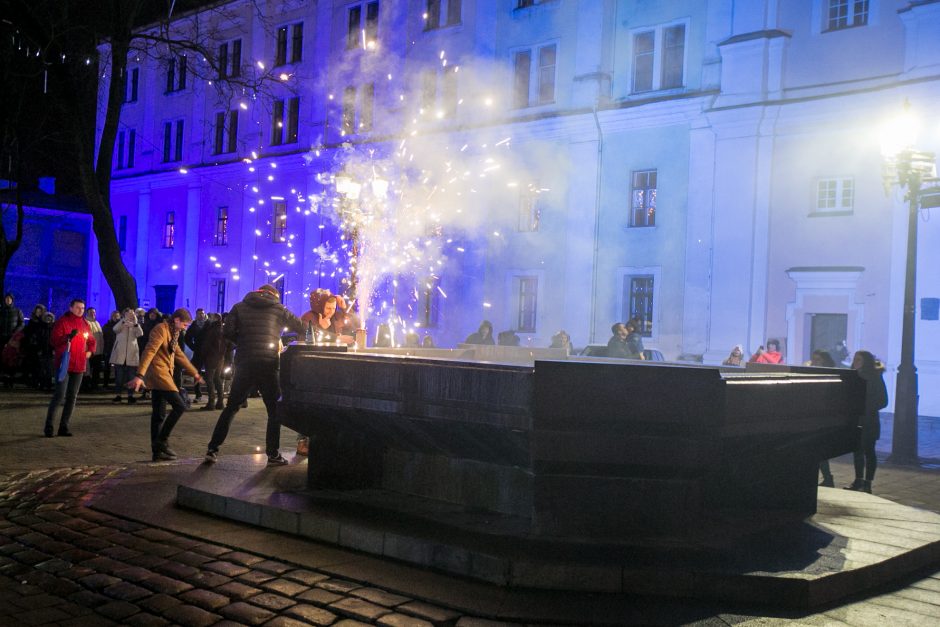 Pasitikdamas Naujuosius metus Kaunas paskendo fejerverkų jūroje