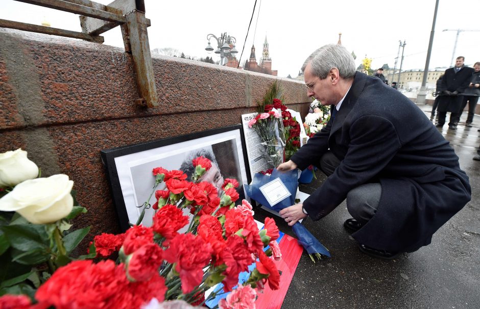 Maskvos komunalininkai išardė B. Nemcovo memorialą