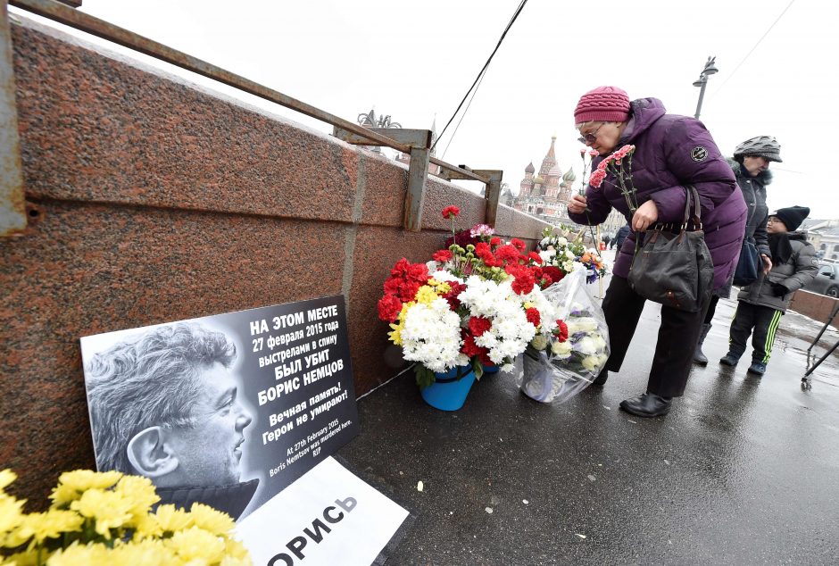 Maskvos komunalininkai išardė B. Nemcovo memorialą