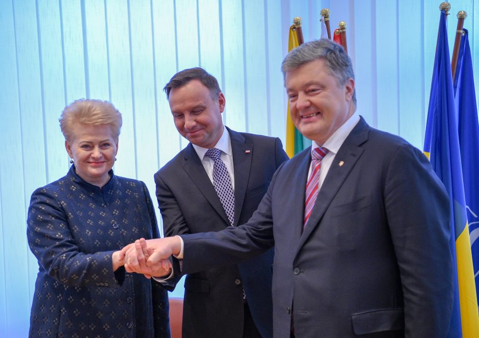 Lietuvos, Lenkijos ir Ukrainos prezidentai deklaravo siekį gintis nuo Rusijos