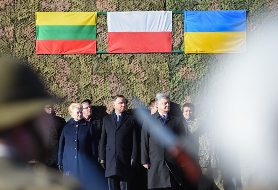 Lietuvos, Lenkijos ir Ukrainos prezidentai deklaravo siekį gintis nuo Rusijos