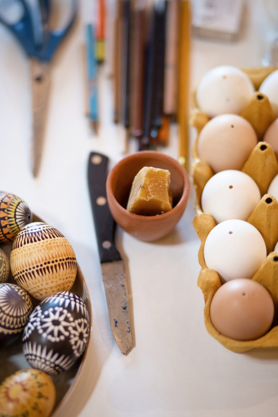 Turguje – kiaušinių marginimo dirbtuvės