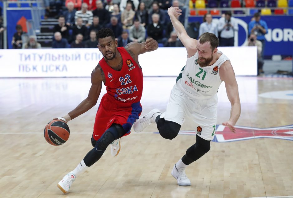 „Žalgiris“ po pratęsimo nusileido be pralaimėjimų žengiančiai CSKA komandai