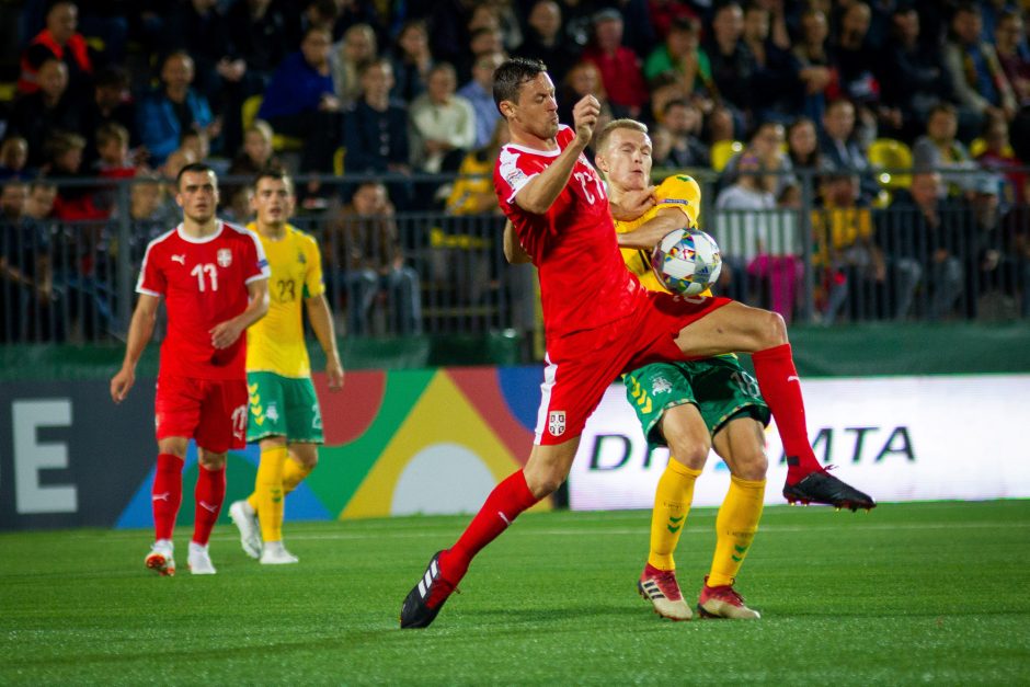 Lietuvos futbolininkai nusileido serbams