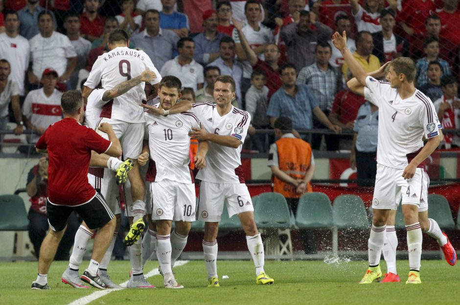 Europos čempionato atranka: Latvijos futbolininkai pateikė staigmeną Turkijoje