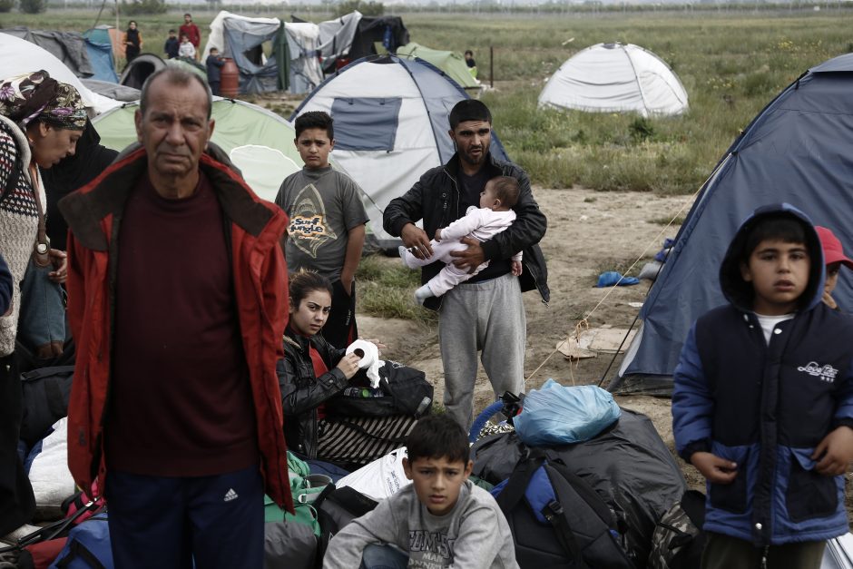 Iš Graikijos Idomenio stovyklos perkelta šimtai migrantų
