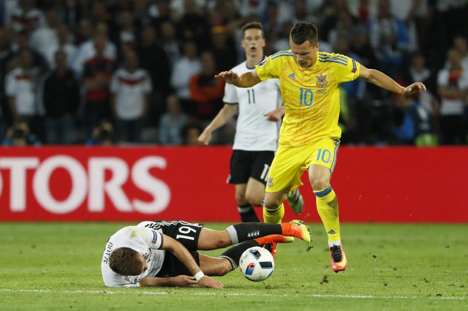 Pasaulio čempionė Vokietijos rinktinė nukovė Ukrainos futbolininkus