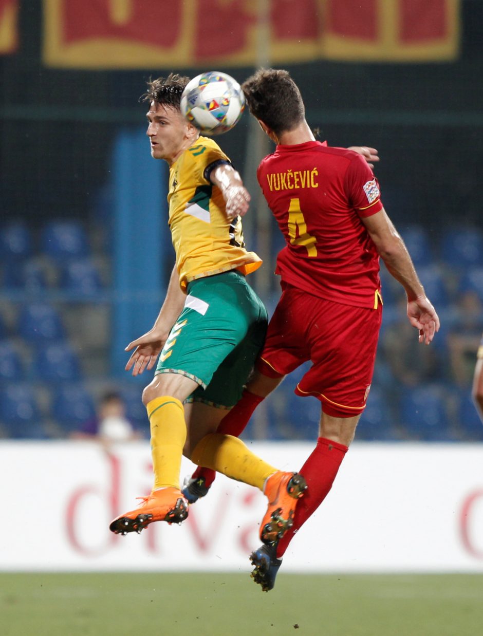 UEFA Tautų lyga: Juodkalnija – Lietuva 2:0