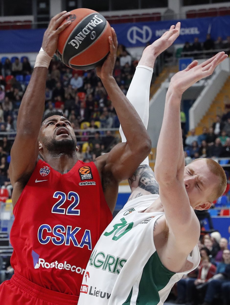 „Žalgiris“ po pratęsimo nusileido be pralaimėjimų žengiančiai CSKA komandai