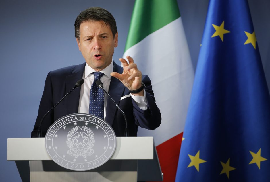 Italijos premjeras G. Conte tikisi greitai susitarti su EK dėl šalies biudžeto