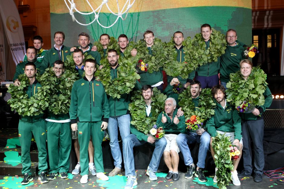 Lietuvos krepšininkų sutikimas Vilniuje