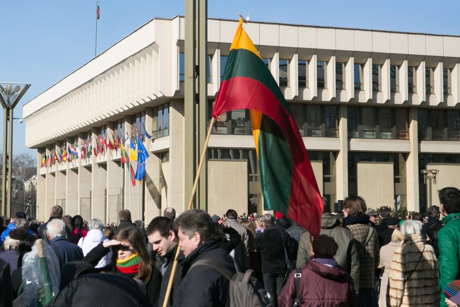 Konservatorių Kovo 11-osios eitynėse Vilniuje dalyvavo 3-4 tūkst. žmonių