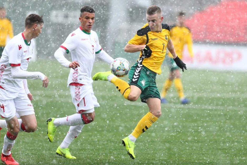 Lietuvos jaunimo futbolo rinktinė nusileido baltarusiams