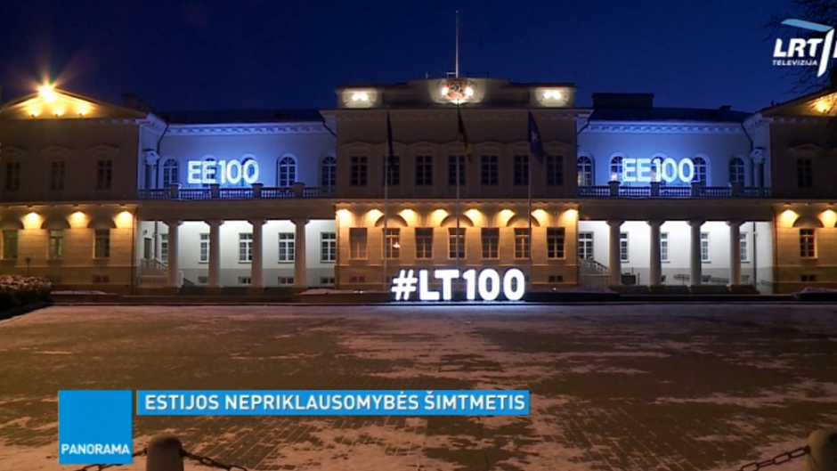 Įvairios Vilniaus miesto vietos pasipuoš Estijos vėliavos spalvomis