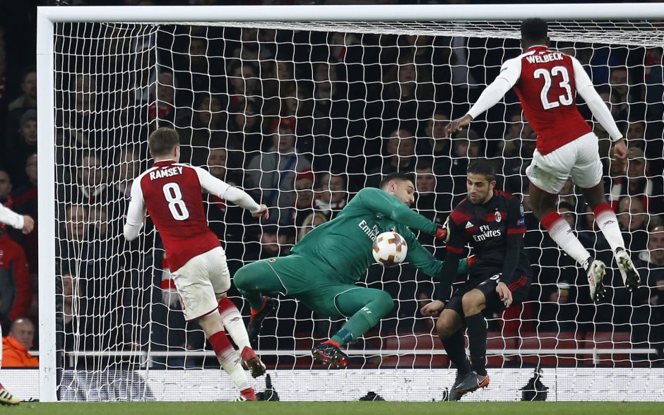 Po D. Welbecko dublio „Arsenal“ pateko į Europos lygos ketvirtfinalį