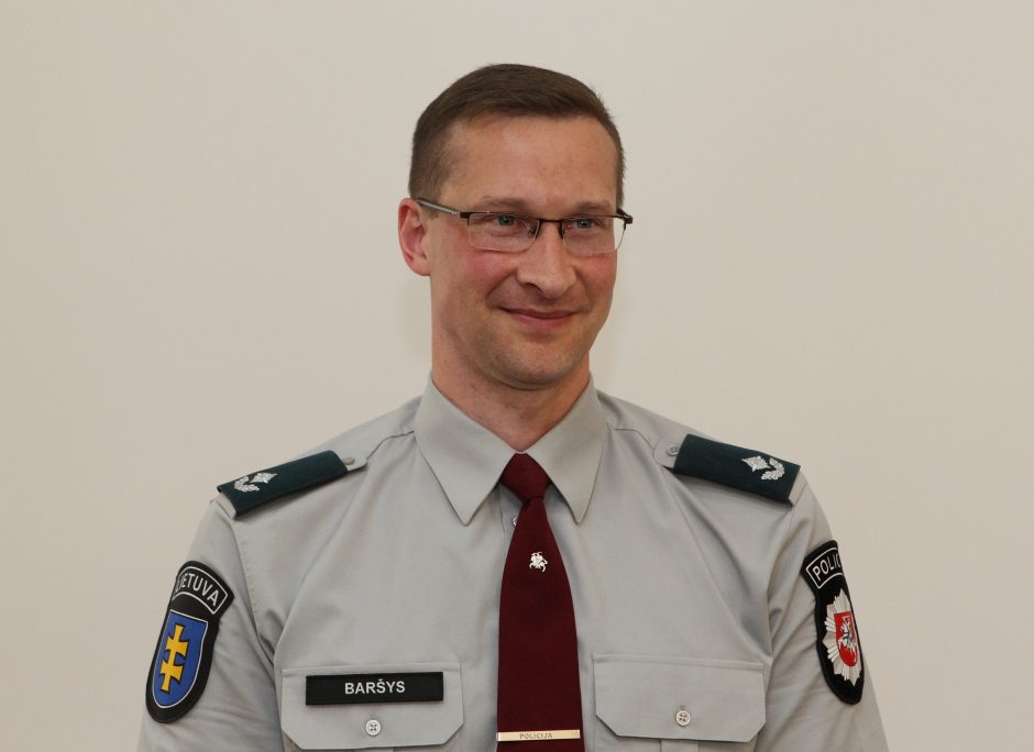 Darbą pradeda naujas Marijampolės apskrities policijos vadovas M. Baršys