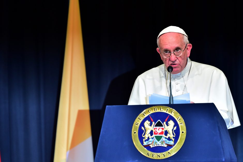 Popiežius išvardijo didžiausias pasaulio bėdas