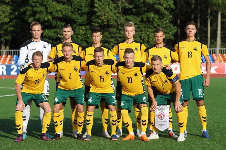 Lietuvos jaunimo futbolo rinktinė sužaidė lygiosiomis su gruzinais