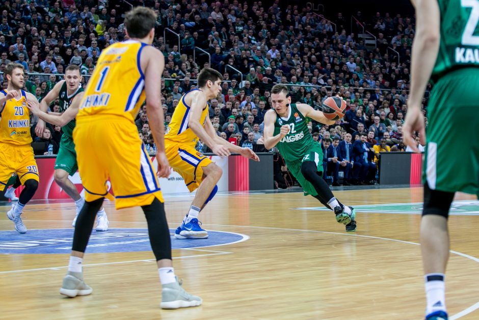 „Žalgiris“ po atkaklios kovos nusileido „Chimki“ krepšininkams