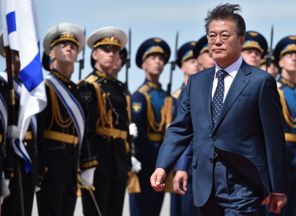 Pietų Korėjos prezidentas atvyko į Rusiją