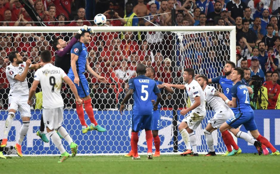 Prancūzijos futbolininkai palaužė Albanijos rinktinę ir iškopė į aštuntfinalį