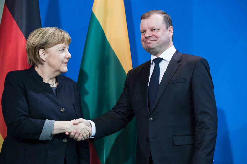 S. Skvernelis Vokietijoje susitiko su A. Merkel