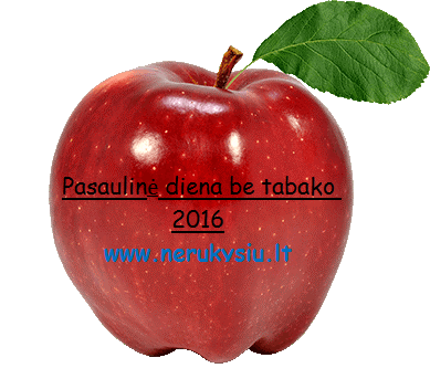 Sostinė Pasaulinę dieną be tabako mini cigaretes keisdama į obuolius