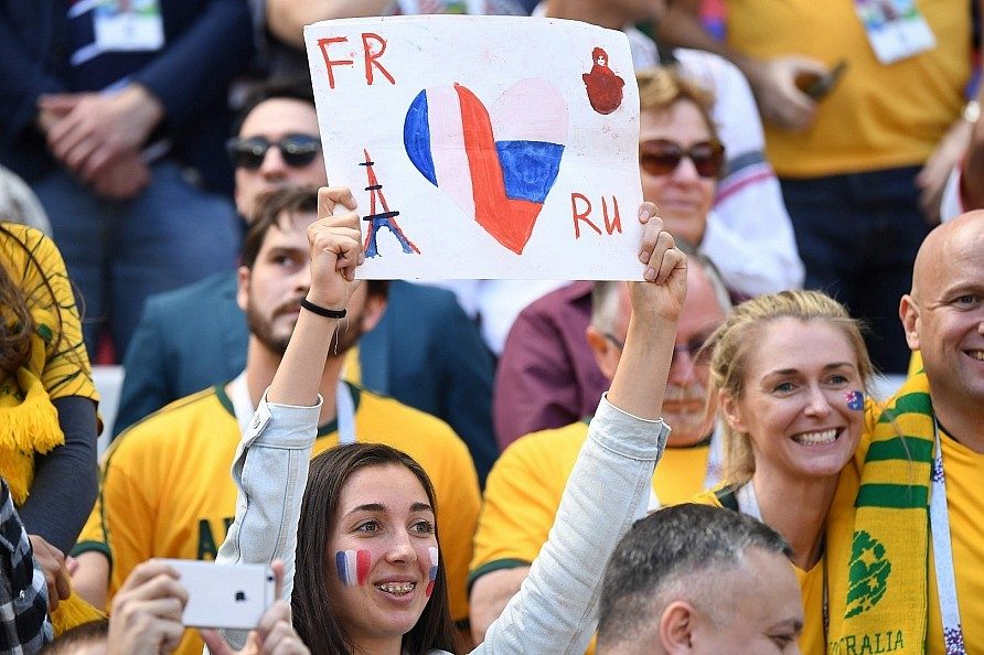 Pasaulio futbolo čempionate Prancūzija palaužė Australiją