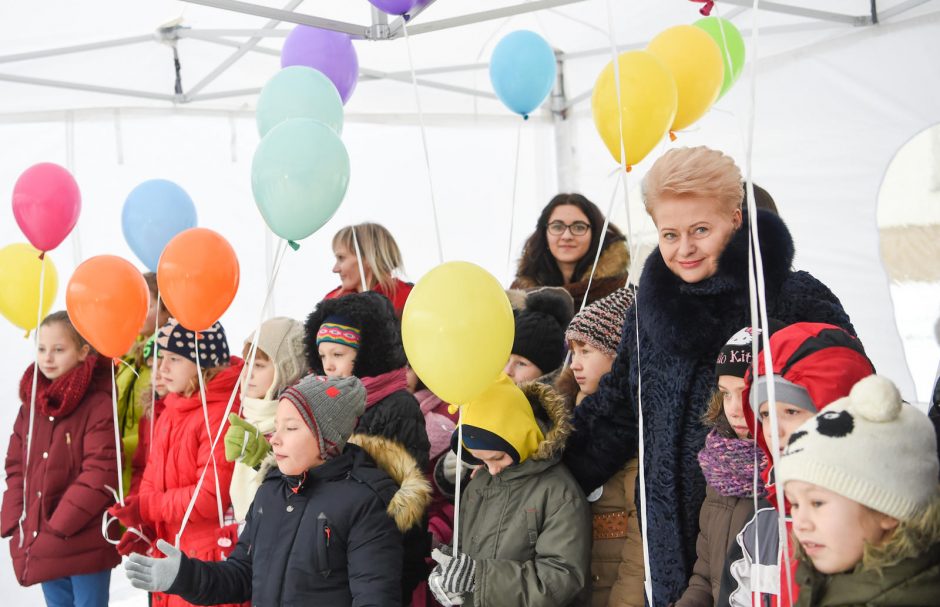 D. Grybauskaitė Zarasuose atidarė vaikų dienos centrą
