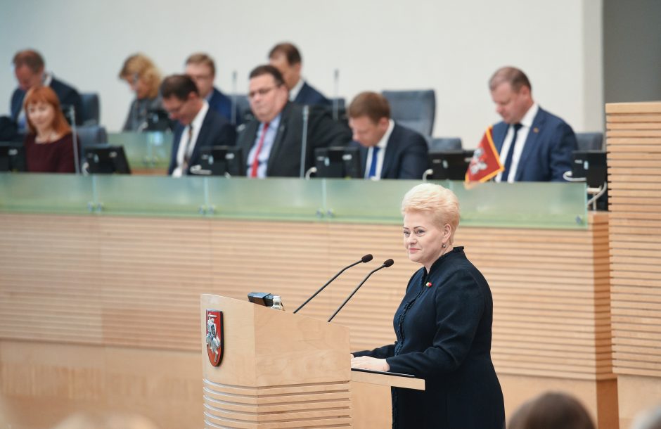 Devintasis D. Grybauskaitės metinis pranešimas Seime