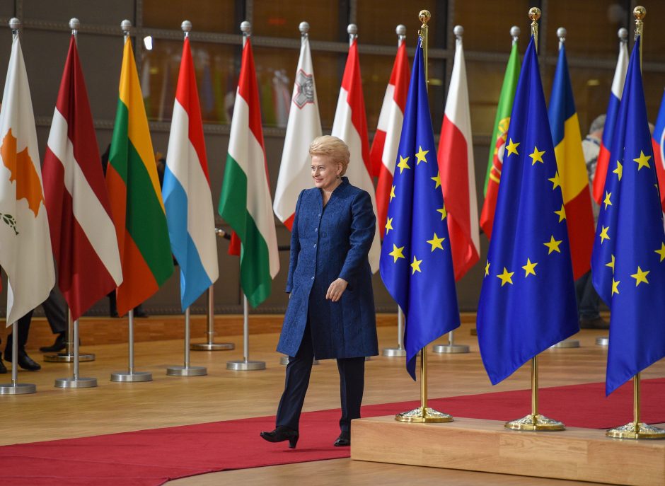 Prezidentė dalyvauja Europos vadovų susitikime