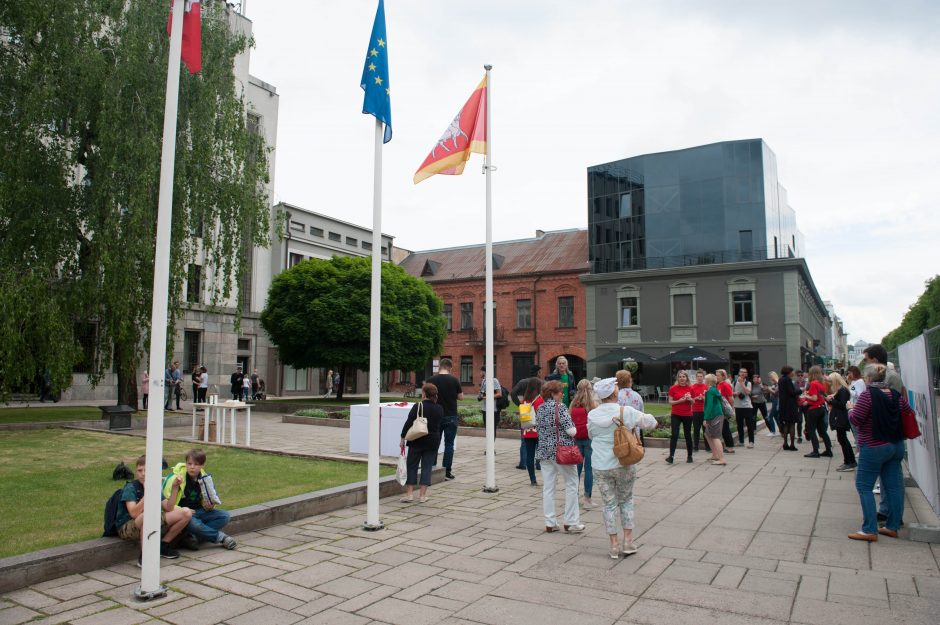 Vilnius sveikina Kauną: iš vaišių sudėlioti miesto simboliai