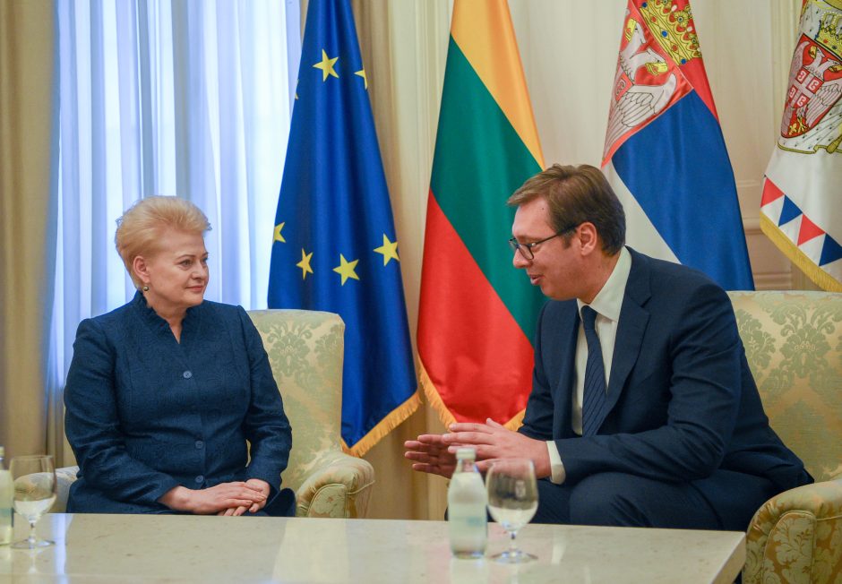 D. Grybauskaitė Serbiją ragina laikytis ES pozicijų dėl Rusijos