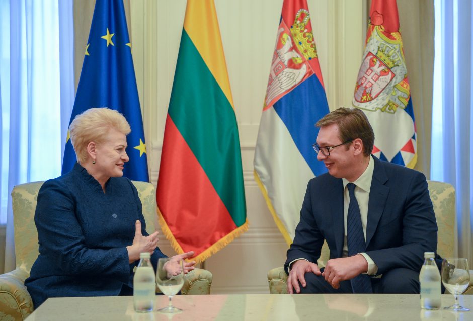 D. Grybauskaitė Serbiją ragina laikytis ES pozicijų dėl Rusijos