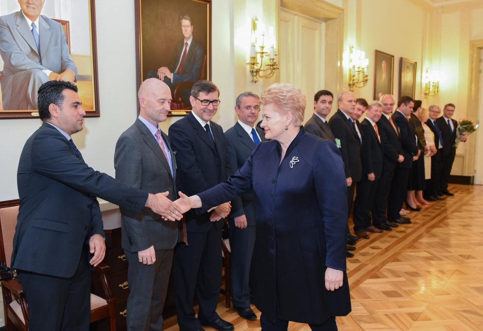 Prezidentė susitinko su ES užsienio šalių ambasadoriais