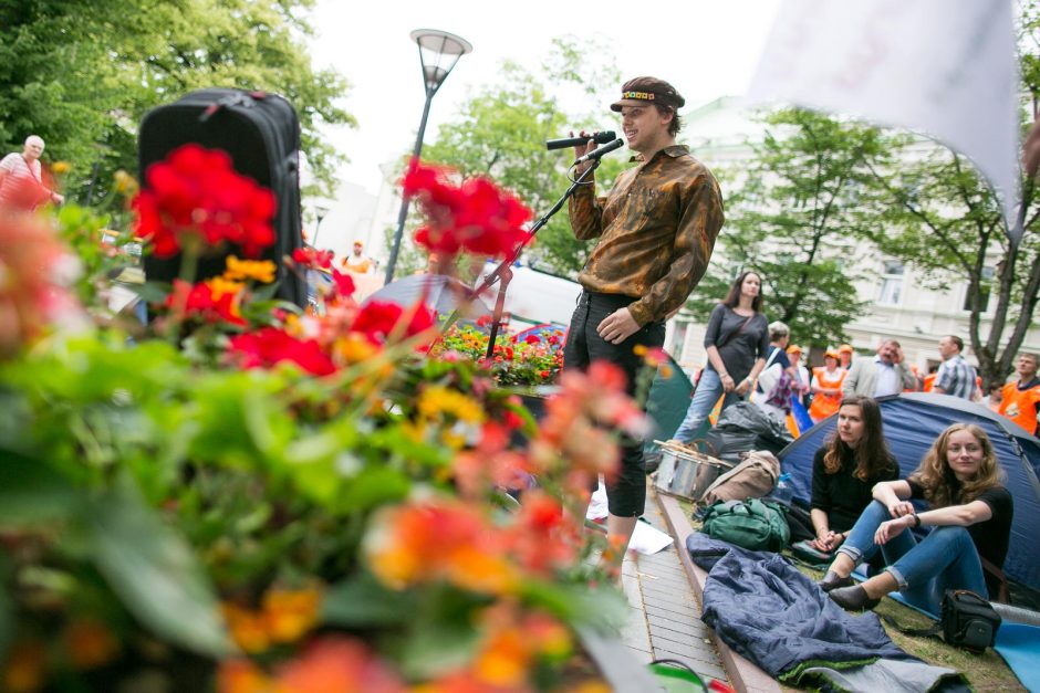 Tęsiasi protestas prieš naująjį Darbo kodeksą