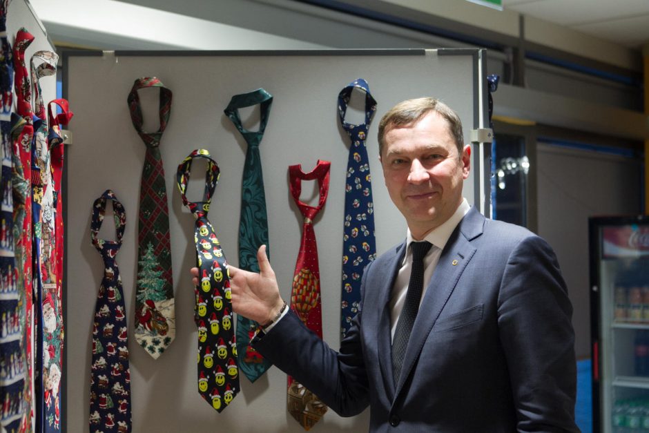 J. Šalkausko kolekcijoje – per 1000 kaklaraiščių