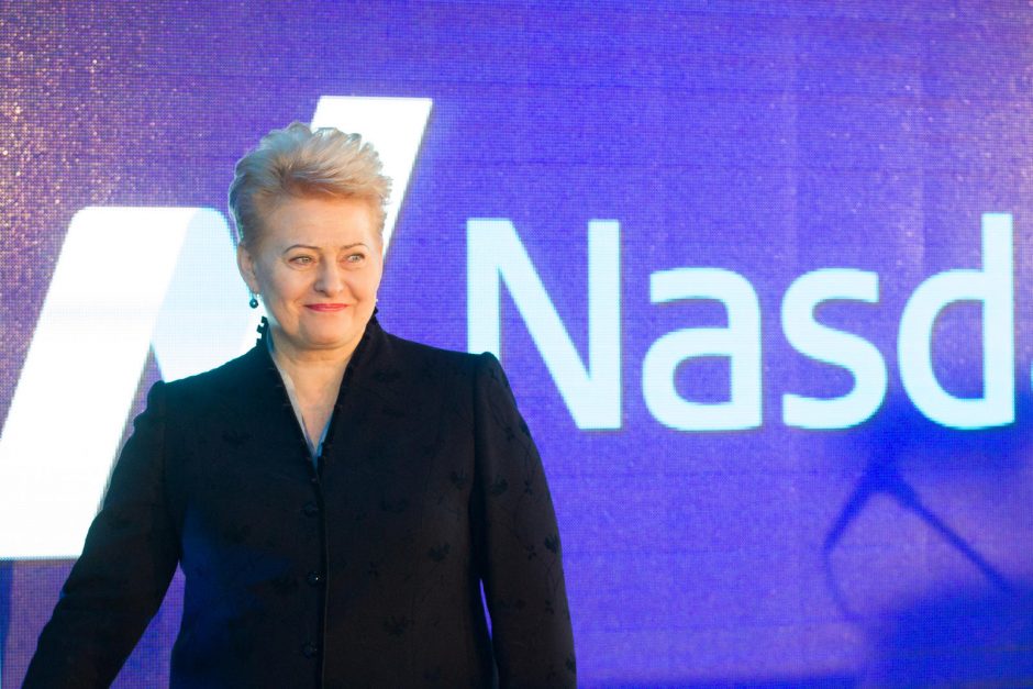 Prezidentė: „Nasdaq“ investicija – pasitikėjimas Lietuva