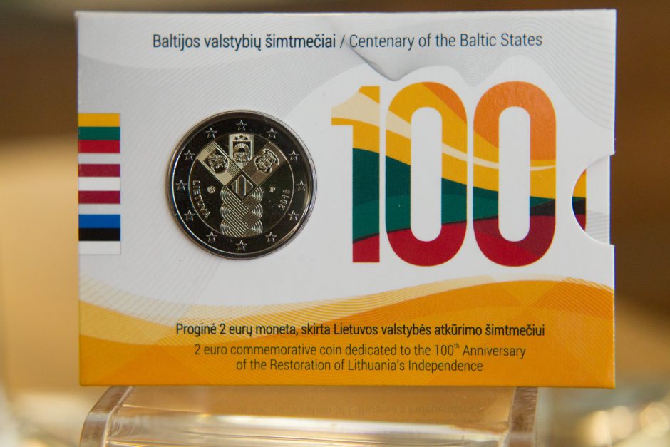 Šimtmečiui skirtą monetą išleido trys Baltijos valstybės