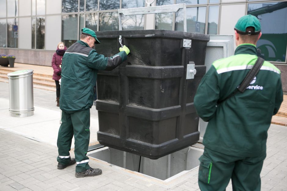 Vilniuje – moderni požeminių konteinerių sistema 