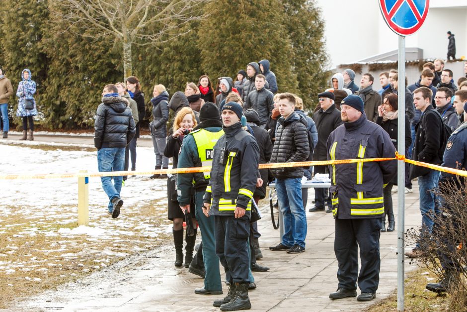 Iš bendrabučio evakuoti studentai